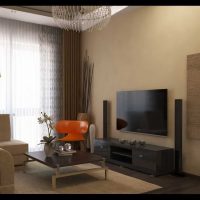 variante d'un intérieur lumineux d'un appartement de 2 pièces exemple de photo