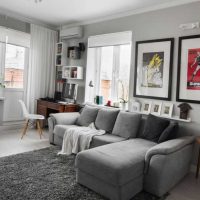 the idea of a beautiful decoration of the living room 17 square meters picture