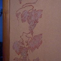 l'idée de la conception originale de l'appartement avec un motif décoratif sur le mur photo