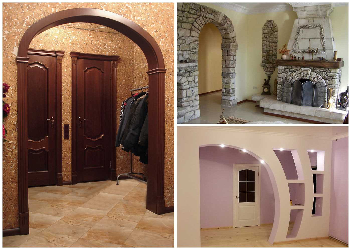 idea of modern kitchen design with arch