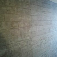 idea of ​​bright decorative stucco in the style of the bedroom for concrete photo