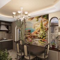 idée d'un décor d'appartement moderne avec un motif décoratif sur le mur photo