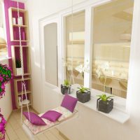 idea of unusual style of a small balcony picture