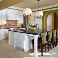 The idea of the original design of the living room with an arch photo