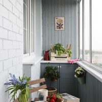 the idea of the original decor of a small balcony picture
