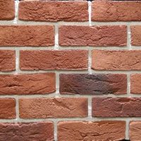 variante de l'utilisation de briques décoratives inhabituelles dans le style de la salle de séjour