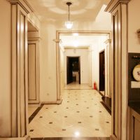 idea of modern design living room with arch picture