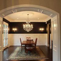 idea of a beautiful living room interior with arch photo