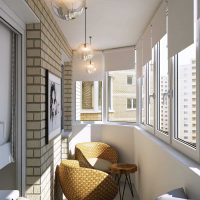 idea of unusual design of a small balcony picture