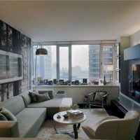 the idea of a bright interior living room 17 square meters photo