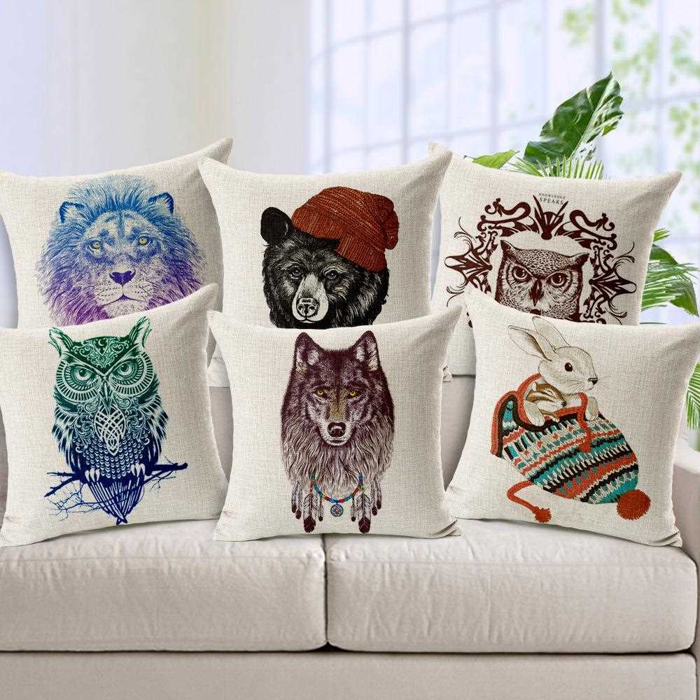 the idea of original decorative pillows in the style of the living room