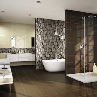 the idea of a beautiful bathroom interior in the apartment photo