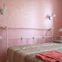 the idea of bright decorative plaster in the interior of the apartment photo