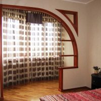 idea of original design of a bedroom with an arch picture