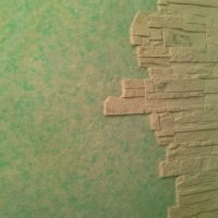 variant of the unusual design of the apartment with decorative stucco picture