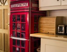 the idea of bright decoration of the refrigerator in the kitchen picture