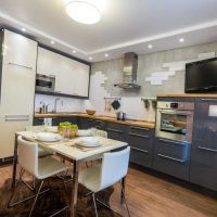 l'idée d'un beau style de cuisine photo