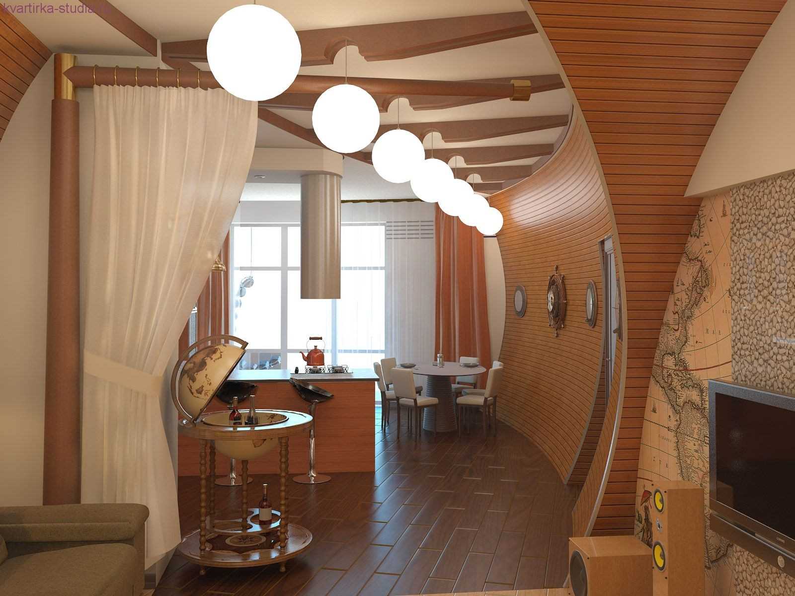 version du style insolite d'un appartement de 2 pièces