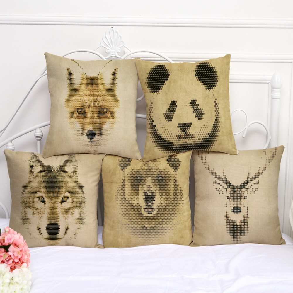 the idea of original decorative pillows in the interior of the living room