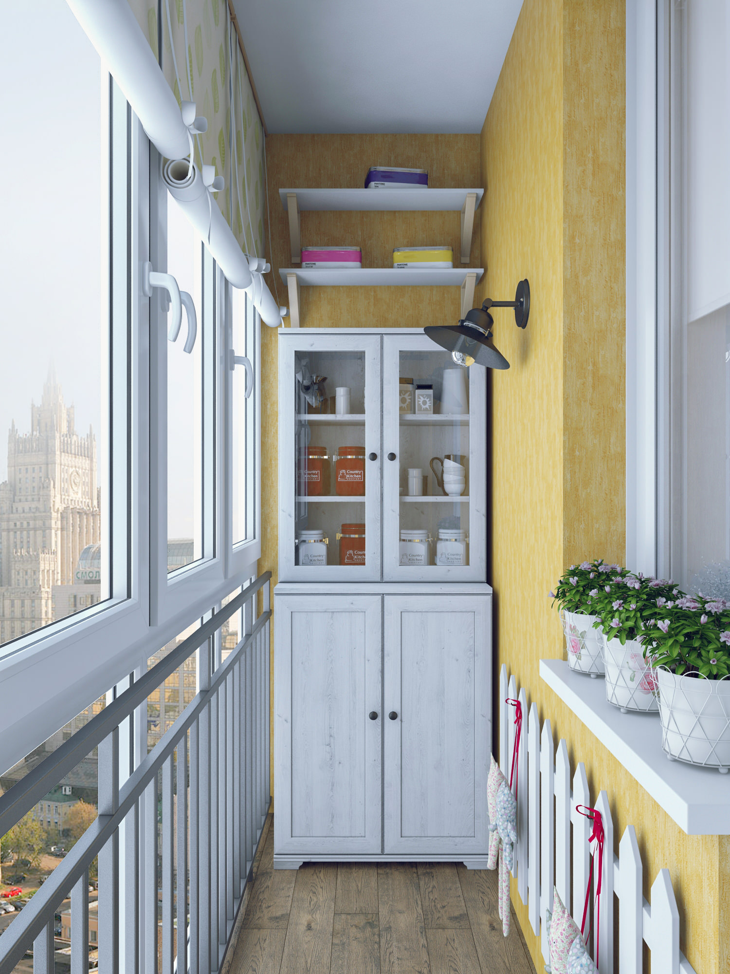 the idea of the original style of a small balcony