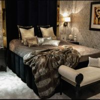 idea of unusual decoration of the style of a bedroom photo