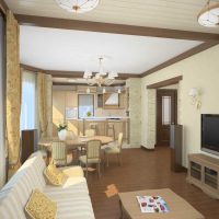 variante de l'intérieur lumineux d'une grande photo de cuisine