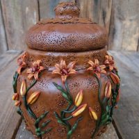 idea of unusual decoration of a floor vase photo