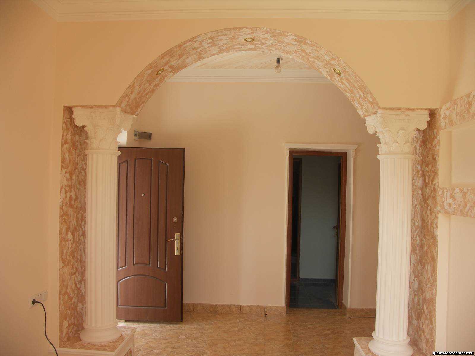 the idea of a beautiful bedroom interior with an arch