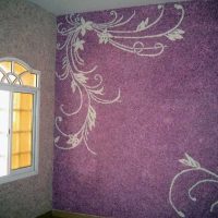 l'idée d'un appartement moderne avec un motif décoratif sur le mur photo