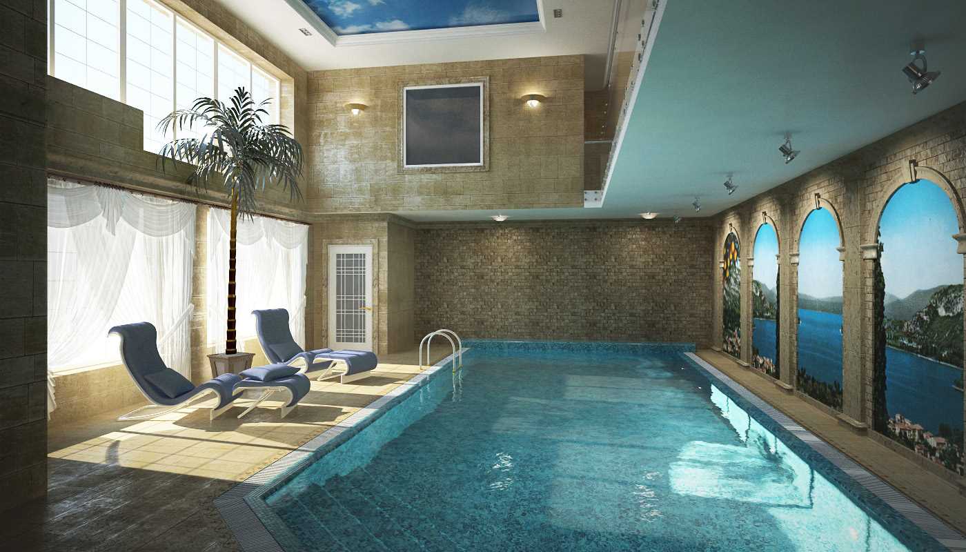 idea of the original decor of a small pool