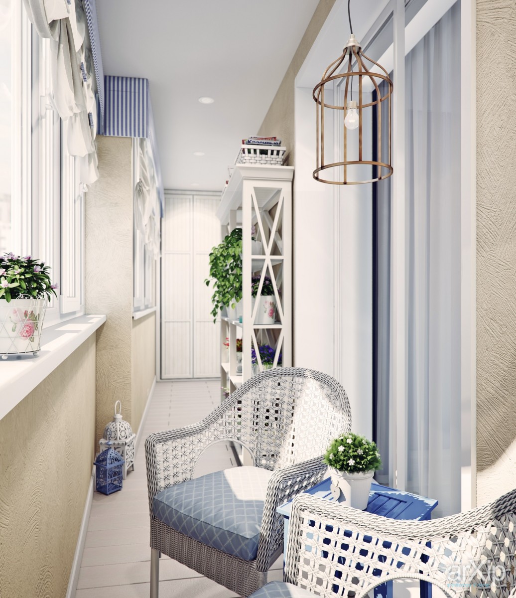 the idea of the original decor of a small balcony