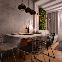 idea of unusual decorative plaster in the interior of the living room photo