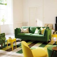 idea of an unusual bedroom interior with a sofa picture