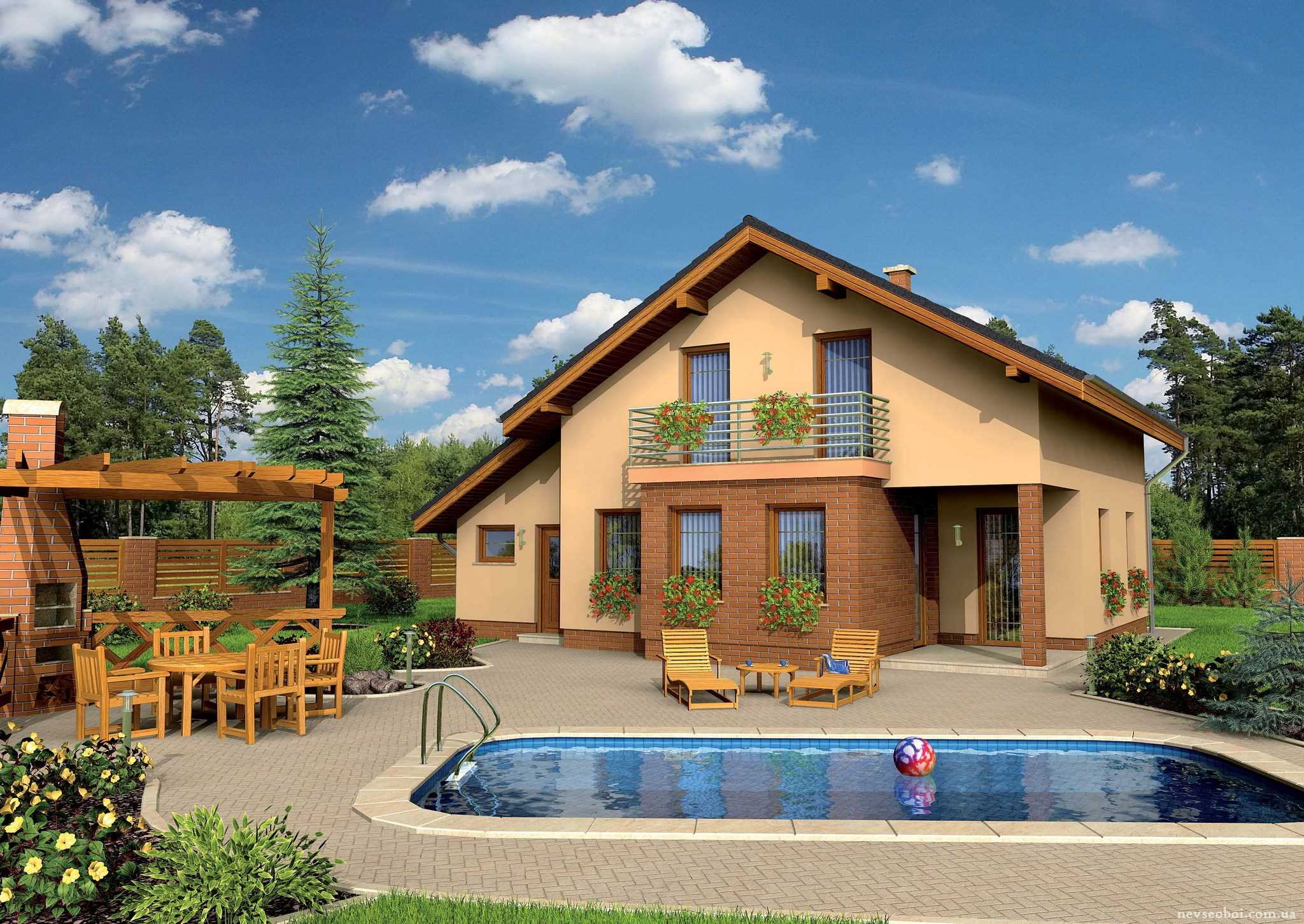 the idea of a beautiful design of a small pool