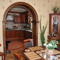 idea of modern kitchen design with arch picture