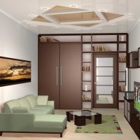 the idea of the functional style of the living room 17 square meters picture