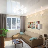 the idea of a bright design of the living room in a modern style picture