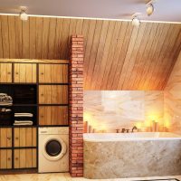 idea of a modern bathroom interior with window picture