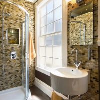 idea of an unusual style of a bathroom with a picture window