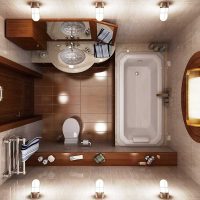 idea of a beautiful bathroom design 2.5 sq.m picture