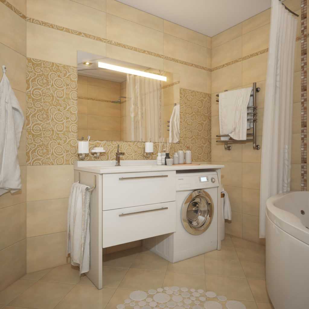 idea of a bright interior of a bathroom 2.5 sq.m