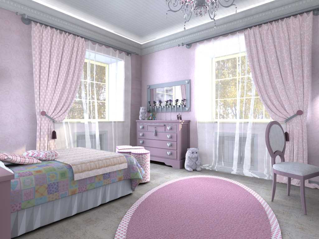 the idea of a bright decor for a child’s room for a girl