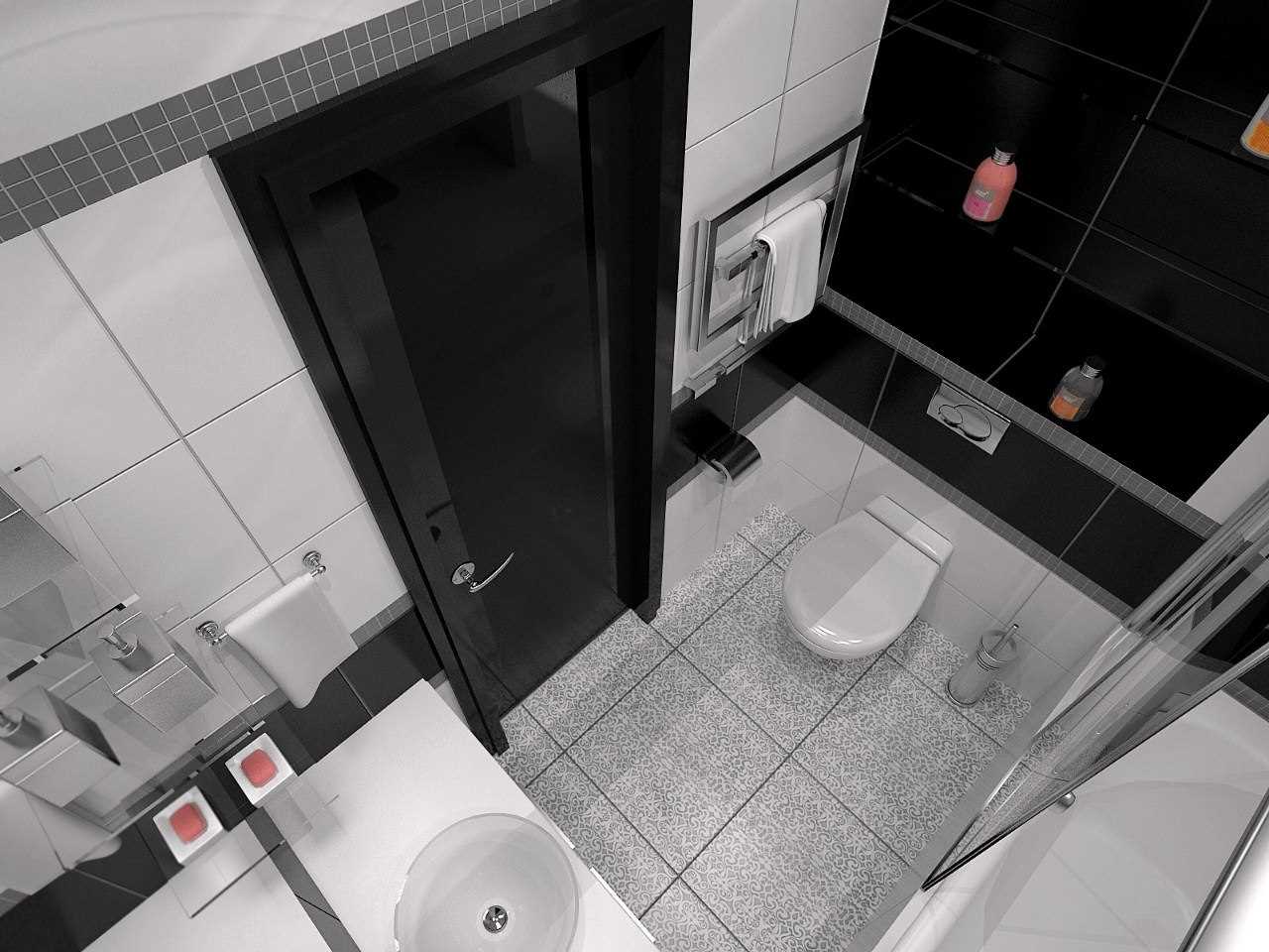idea of modern bathroom design in black and white