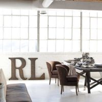 the idea of using decorative letters in the interior of a living room picture