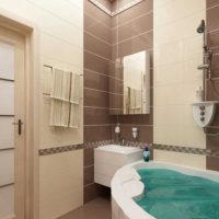 the idea of combining bright brown in the design of a kitchen photo