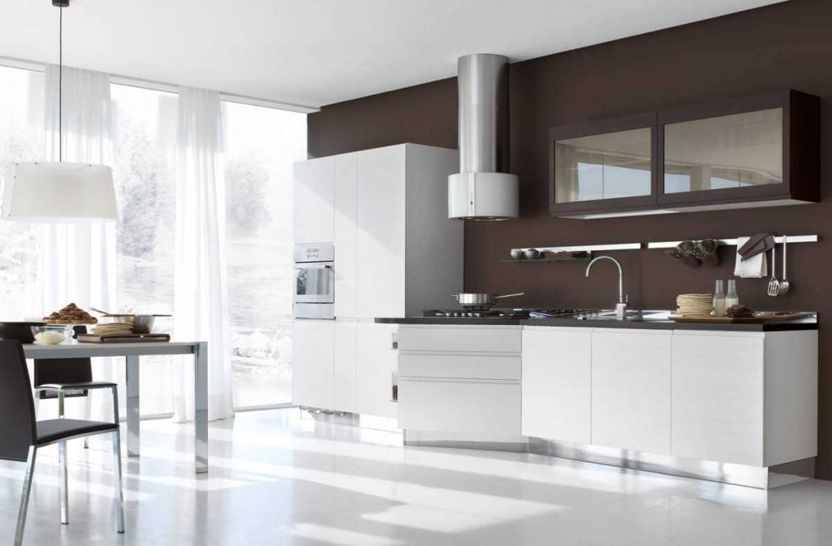 the idea of combining light brown in the style of the kitchen