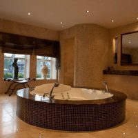 the idea of combining bright brown in the design of the bedroom photo