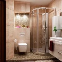 option d'un bel intérieur de salle de bain photo 3 m²