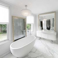 idea of unusual design of a bathroom with a photo window