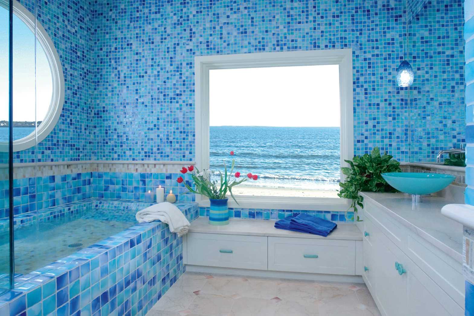 idea of an unusual interior of a bathroom with a window